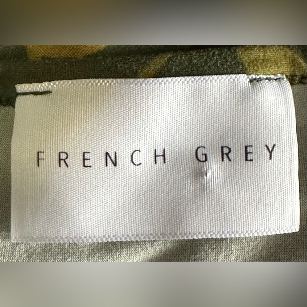 French Grey Floral Halter Mini Dress - Picture 2 of 4